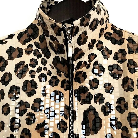 Vintage Exclusively Misook Paillette Sequin Animal Leopard Print Jacket - Picture 3 of 5